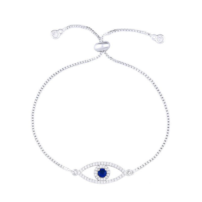 Venta al por mayor Zircon Devil Eye Full Diamond Bracelet OLY-BT-AS002